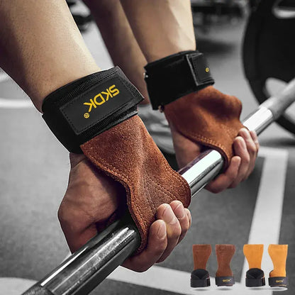 SKDK Gym Grips with Wrist Wraps