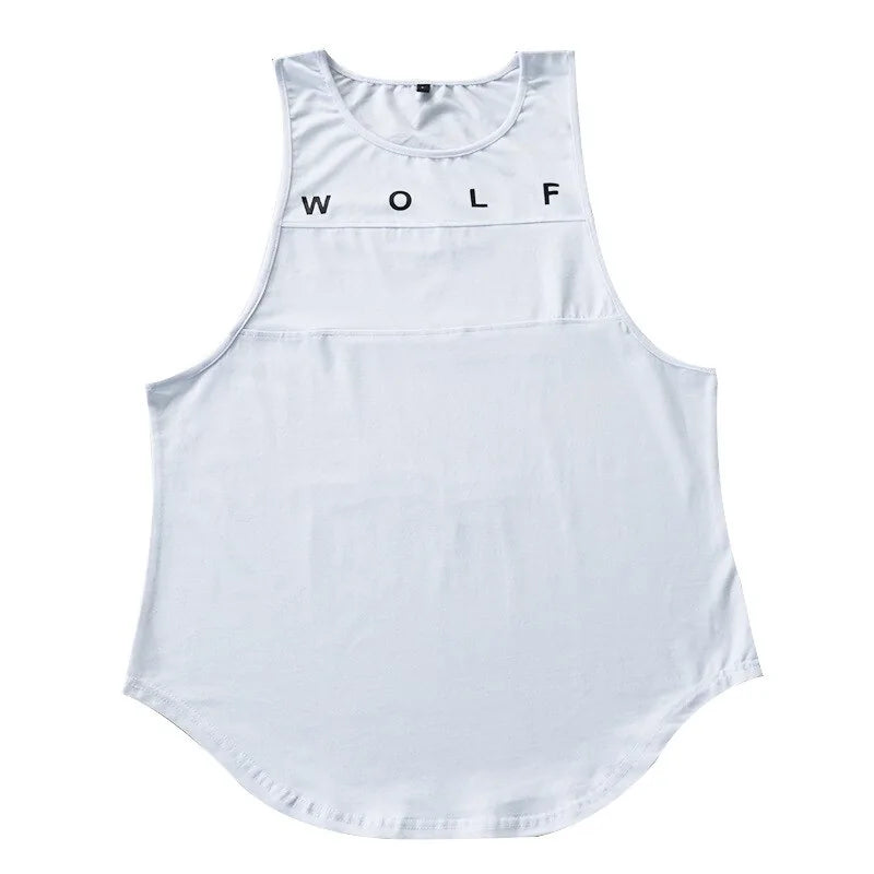 Wolf Print Sleeveless Vest