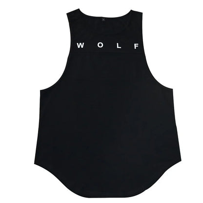 Wolf Print Sleeveless Vest