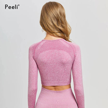 Peeli Seamless Long Sleeve Crop Top