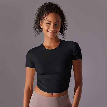 Yoga Short Sleeve Crop Top