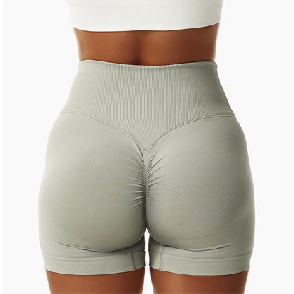 Peeli V-Cross Waist Scrunch Butt Yoga Shorts