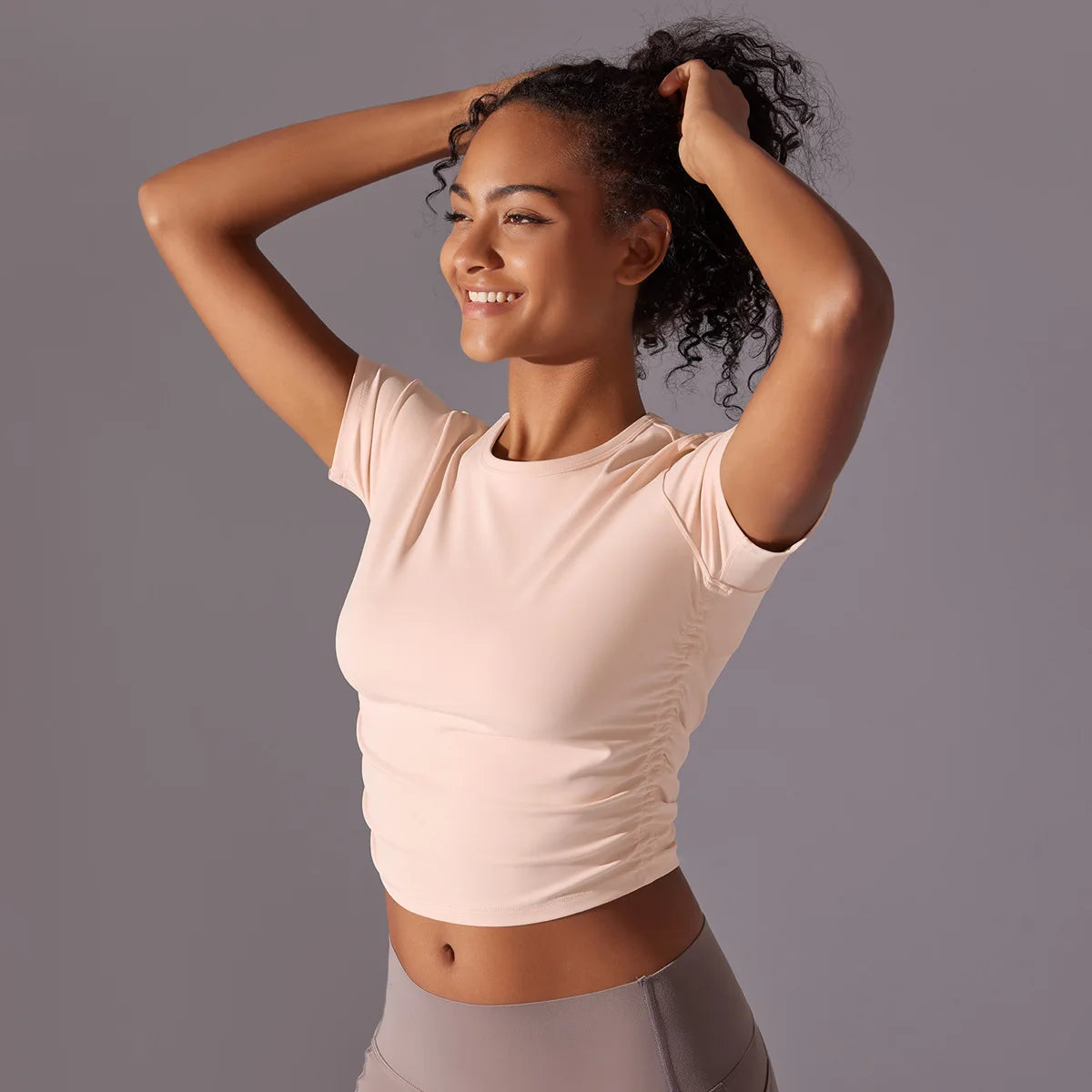 Yoga Short Sleeve Crop Top