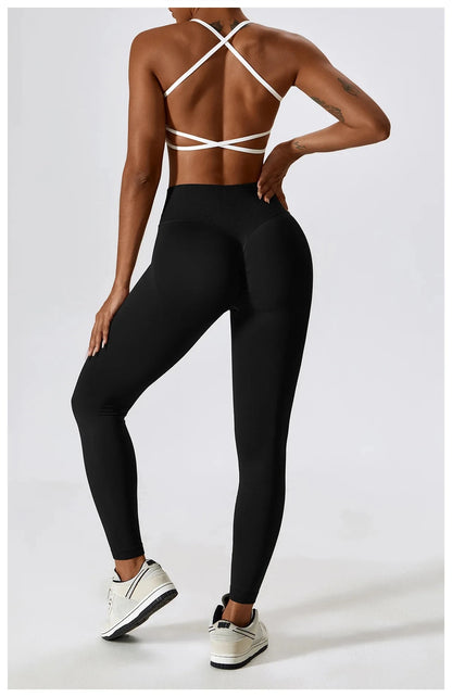 Peeli V-Cross Scrunch Butt Leggings