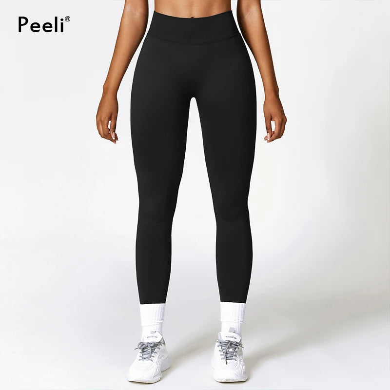 Peeli V-Back Scrunch High Waist Leggings