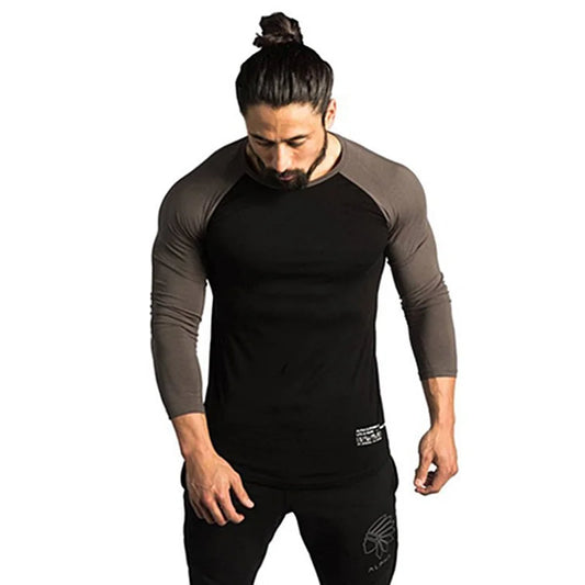 AlphaFit Patchwork Compression Long Sleeve Tee