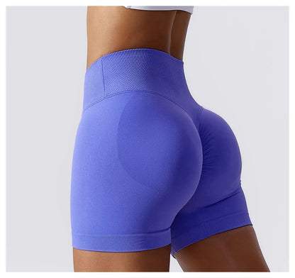 Peeli V-Cross Waist Scrunch Butt Yoga Shorts