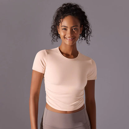 Yoga Short Sleeve Crop Top