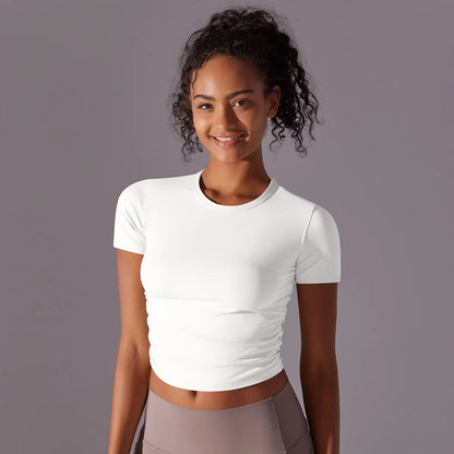 Yoga Short Sleeve Crop Top