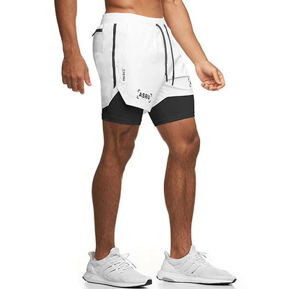 Dual-Deck Gym Running Shorts