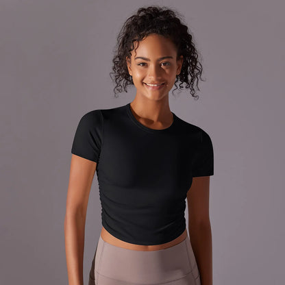 Yoga Short Sleeve Crop Top