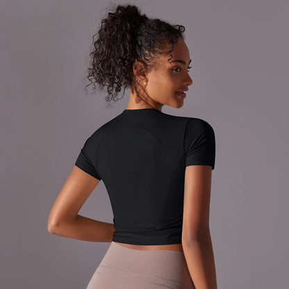 Yoga Short Sleeve Crop Top