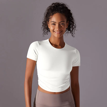 Yoga Short Sleeve Crop Top