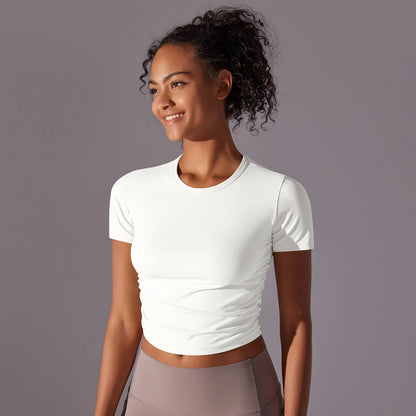 Yoga Short Sleeve Crop Top