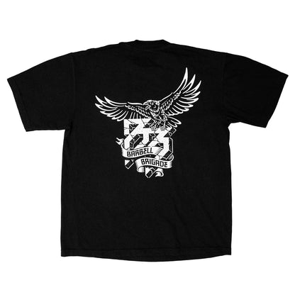 Barbell Eagle Print Fitness Tee