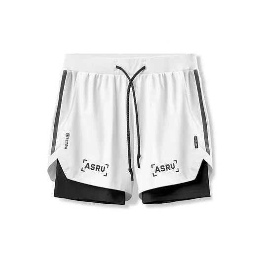 Dual-Deck Gym Running Shorts