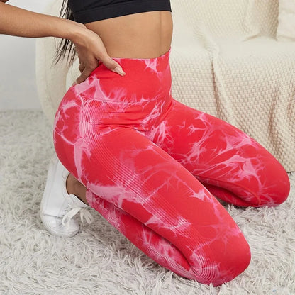 Peeli Tie Dye Scrunch Butt Leggings