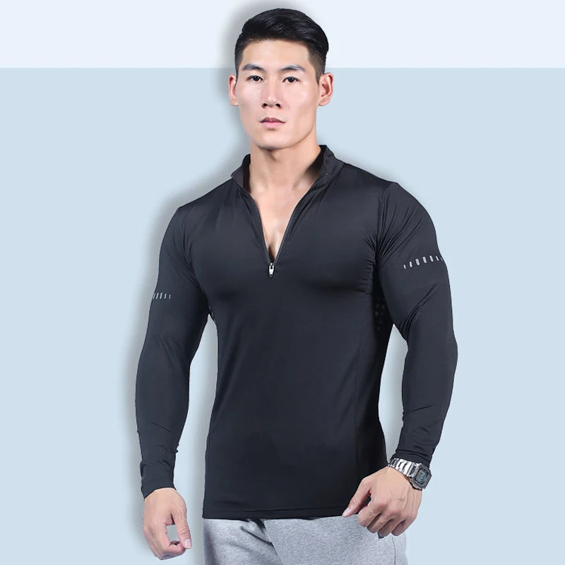 Half Zipper Long Sleeve Shirt