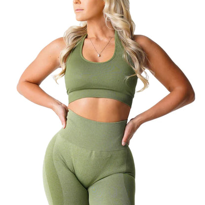 Limitless Ribbed Seamless Halter Bra