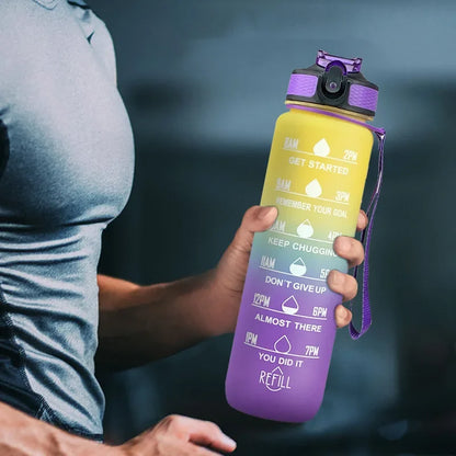 MotiHydra 1 Liter Motivational Water Bottle