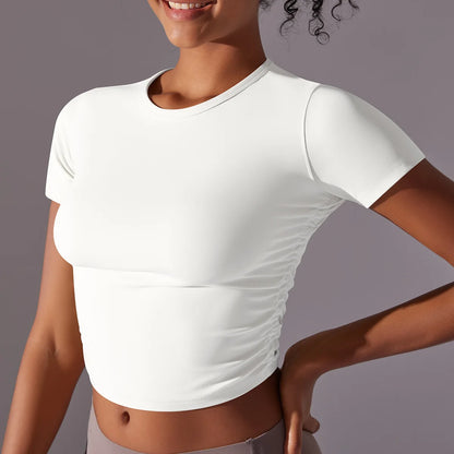 Yoga Short Sleeve Crop Top