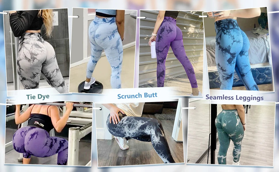 Peeli Tie Dye Scrunch Butt Leggings