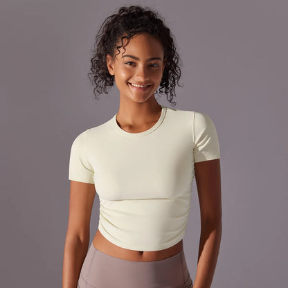 Yoga Short Sleeve Crop Top