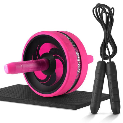 Ab Roller and Jump Rope Set with Mat