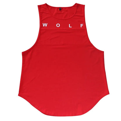 Wolf Print Sleeveless Vest