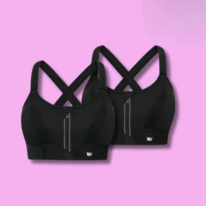 Breathable Zipper Sports Bra